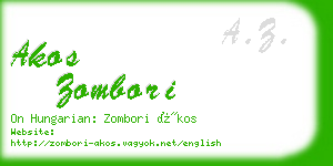 akos zombori business card